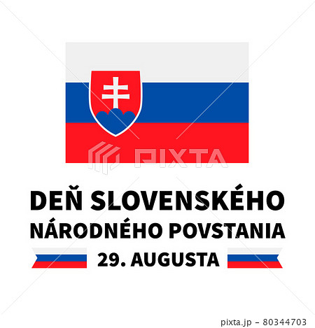 National Uprising Day typography poster in Slovak. Holiday in Slovakia on August 29. Vector template for banner, greeting card, flyer, postcard National Uprising Day typography poster in Slovak. Holiday in Slovakia on August 29. Vector template for banner, greeting card, flyer, postcard 80344703