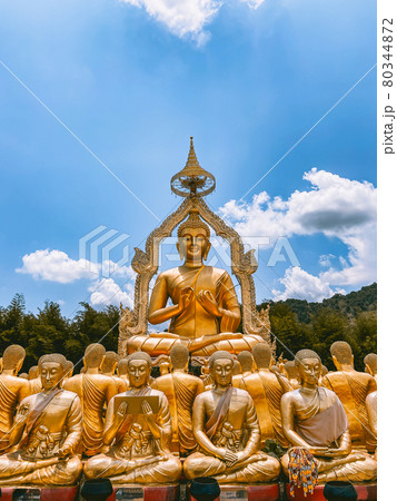 Phuttha Utthayan Makha Bucha Anusorn, Buddhism Memorial Park in Nakhon Nayok, Thailand Phuttha Utthayan Makha Bucha Anusorn, Buddhism Memorial Park in Nakhon Nayok, Thailand 80344872