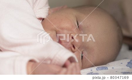 Portrait of newborn baby girl Portrait of newborn baby girl 80347169
