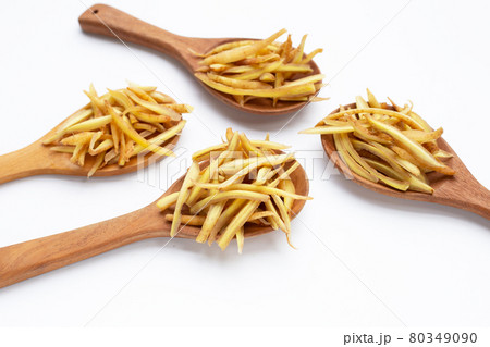 Sliced fingerroot on white background. Sliced fingerroot on white background. 80349090