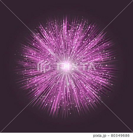 Explosion on lilac background. 80349686