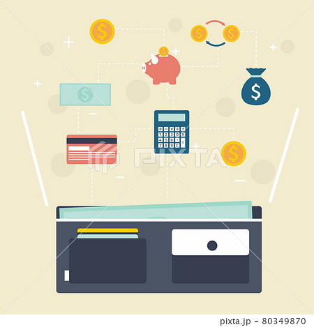 アイコン 紙幣 コイン 80349870