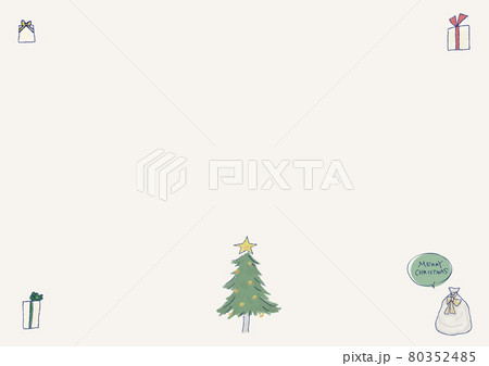 シンプルなクリスマスフレーム 80352485