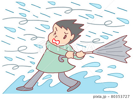 台風・暴風雨 80353727