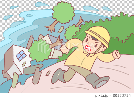土砂崩れ・土石流 80353734
