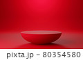 Red circle product display stage or blank podium pedestal background 3d rendering 80354580