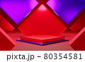Red violet rectangle product display stage or blank podium pedestal background 3d rendering 80354581