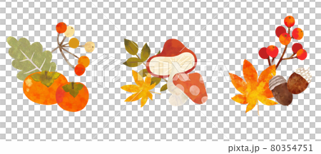 Handwritten parts that can be used for autumn design 80354751