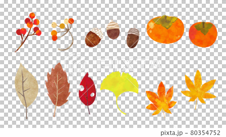 Handwritten parts that can be used for autumn design 80354752