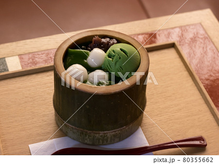 白玉抹茶クリームあんみつ 白玉抹茶クリームあんみつ 80355662