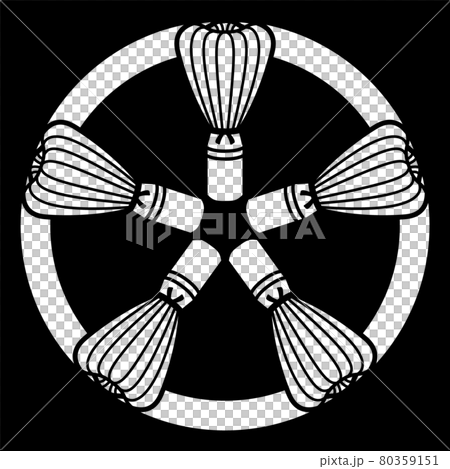 Family crest-style icon Chasen tool Japanese crest 80359151