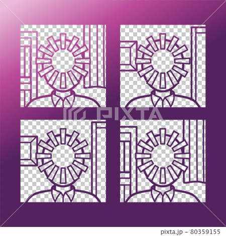 家族徽章式圖標遠程故障人 80359155