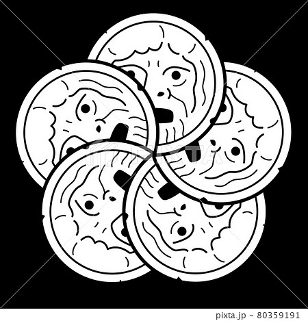 家紋風アイコン 真実の口 日本の紋章 家紋風アイコン 真実の口 日本の紋章 80359191