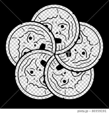 家紋風アイコン 真実の口 日本の紋章 家紋風アイコン 真実の口 日本の紋章 80359191