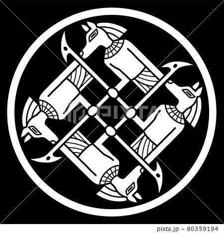 家紋風アイコン アヌビス神 日本の紋章 家紋風アイコン アヌビス神 日本の紋章 80359194