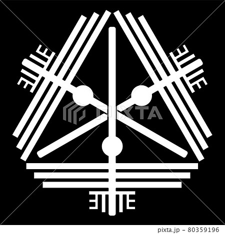 家紋風アイコン ナスカの地上絵 日本の紋章 家紋風アイコン ナスカの地上絵 日本の紋章 80359196