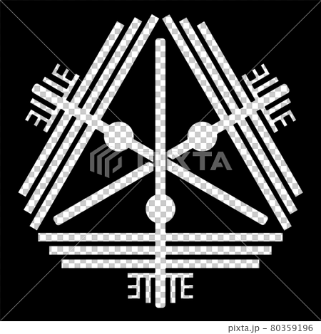 家紋風アイコン ナスカの地上絵 日本の紋章 家紋風アイコン ナスカの地上絵 日本の紋章 80359196