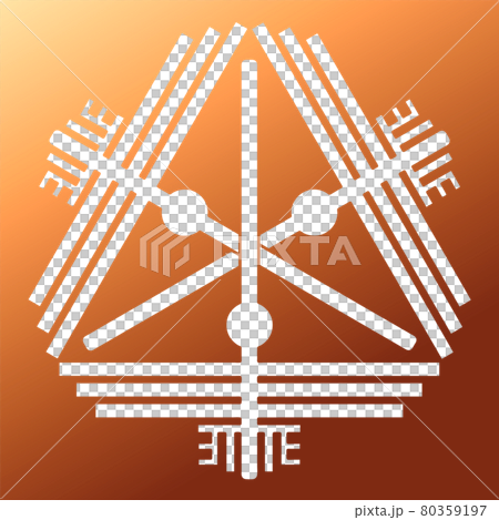 家紋風アイコン ナスカの地上絵 日本の紋章のイラスト素材