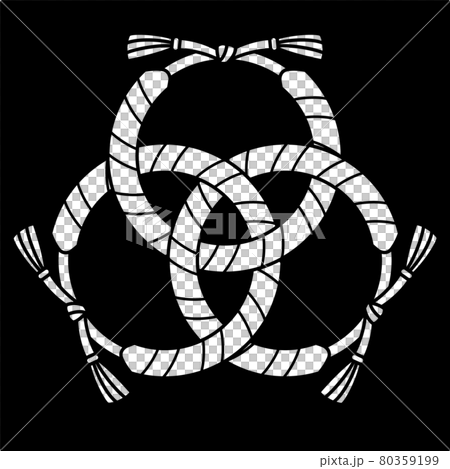 家紋風アイコン　ミサンガ　日本の紋章 80359199