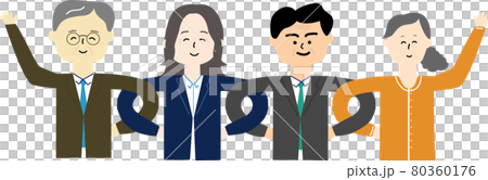 Image illustration of middle-aged men and women 2 80360176