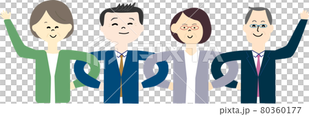 Image illustration of middle-aged men and women 80360177