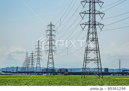 鉄塔　高圧鉄塔　送電線 80361296