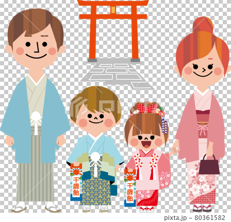 家族で七五三 80361582