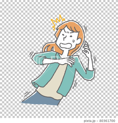 驚きおののく女性 驚きおののく女性 80361700