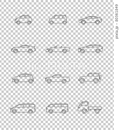 Car type icon set Royalty Free Vector Image - VectorStock