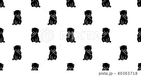 cat seamless pattern kitten calico vector pet repeat background scarf isolated cartoon animal tile wallpaper doodle illustration black design cat seamless pattern kitten calico vector pet repeat background scarf isolated cartoon animal tile wallpaper doodle illustration black design 80363718