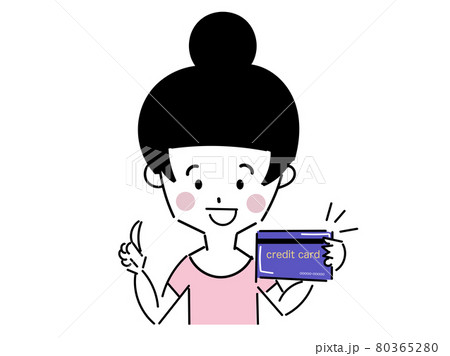 モノクロの女性 クレジットカード モノクロの女性 クレジットカード 80365280