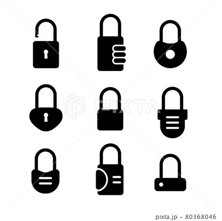 lock icon isolated on white background. 80368046