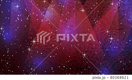 表彰式のイメージ_スポットライトと打ち上げ花火の背景イラスト_16:9 80368621