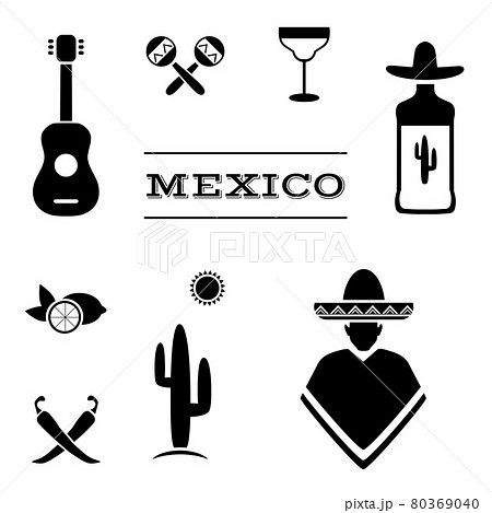 mexican icons 80369040