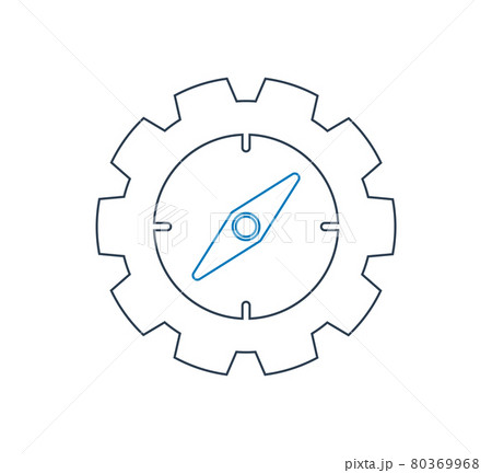 Compass icon. Line style vector EPS. 80369968