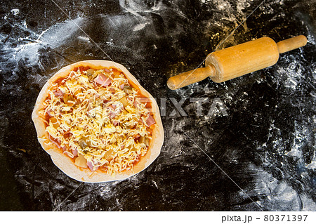 making pizza at kitchen making pizza at kitchen 80371397