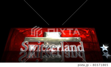 床に映るSwitzerlandの国旗とテキスト2-3-2 床に映るSwitzerlandの国旗とテキスト2-3-2 80371865