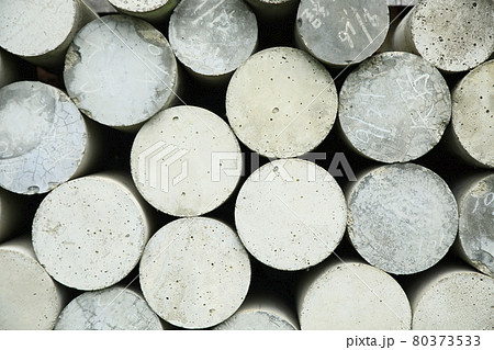 コンクリートのテストピースの写真素材