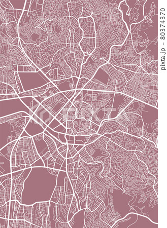Vector map of Ankara, Turkey, State of Turkey. Street map art poster illustration. 80374370