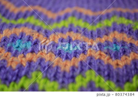 Multicolored knitted pattern Multicolored knitted pattern 80374384