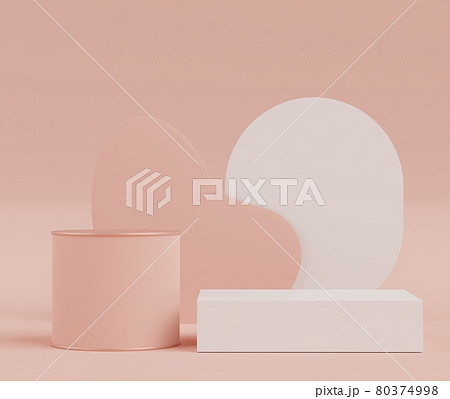 3d render of Abstract minimal display podium for showing products, cosmetic presentation and mock up. Showcase scene with pastel earth tone background. Illuminated simple geometric shapes. 3d render of Abstract minimal display podium for showing products, cosmetic presentation and mock up. Showcase scene with pastel earth tone background. Illuminated simple geometric shapes. 80374998