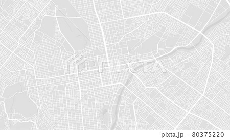 White and light grey Sapporo City area vector background map, streets and water cartography illustration. White and light grey Sapporo City area vector background map, streets and water cartography illustration. 80375220