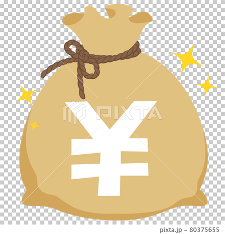 現金袋　イラスト素材 80375655