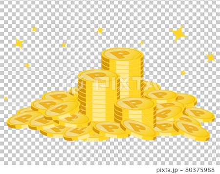 ポイントコイン 金融イメージ素材 ポイントコイン 金融イメージ素材 80375988