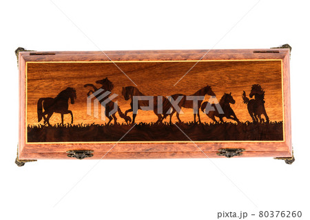 wooden jewelry box with velvet lining 80376260