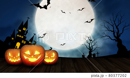 お化けカボチャ　ハロウィンイメージ素材 80377202