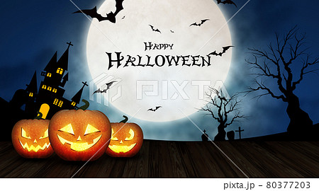 お化けカボチャ　ハロウィンイメージ素材 80377203