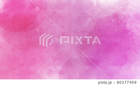 水彩風　ピンク 80377409
