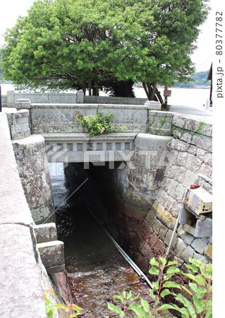 三角西港の石積排水路 三角西港の石積排水路 80377782