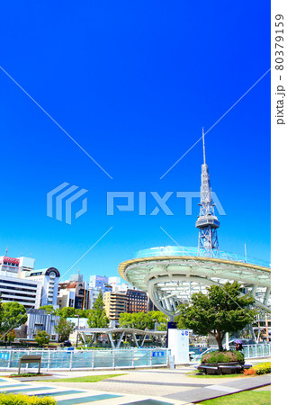 名古屋市、名古屋テレビ塔とオアシス21の風景 80379159